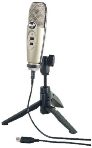 CAD U37 - Micrófono de condensador (de estudio, conector USB), color plateado